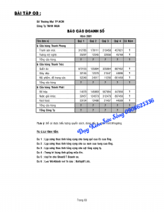 Bài 3: Đề thực hành Excel 03