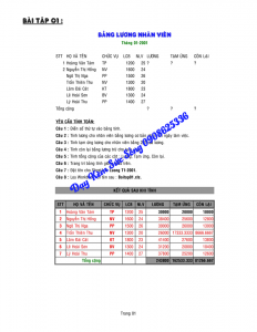 học tin học văn phòng excel 01